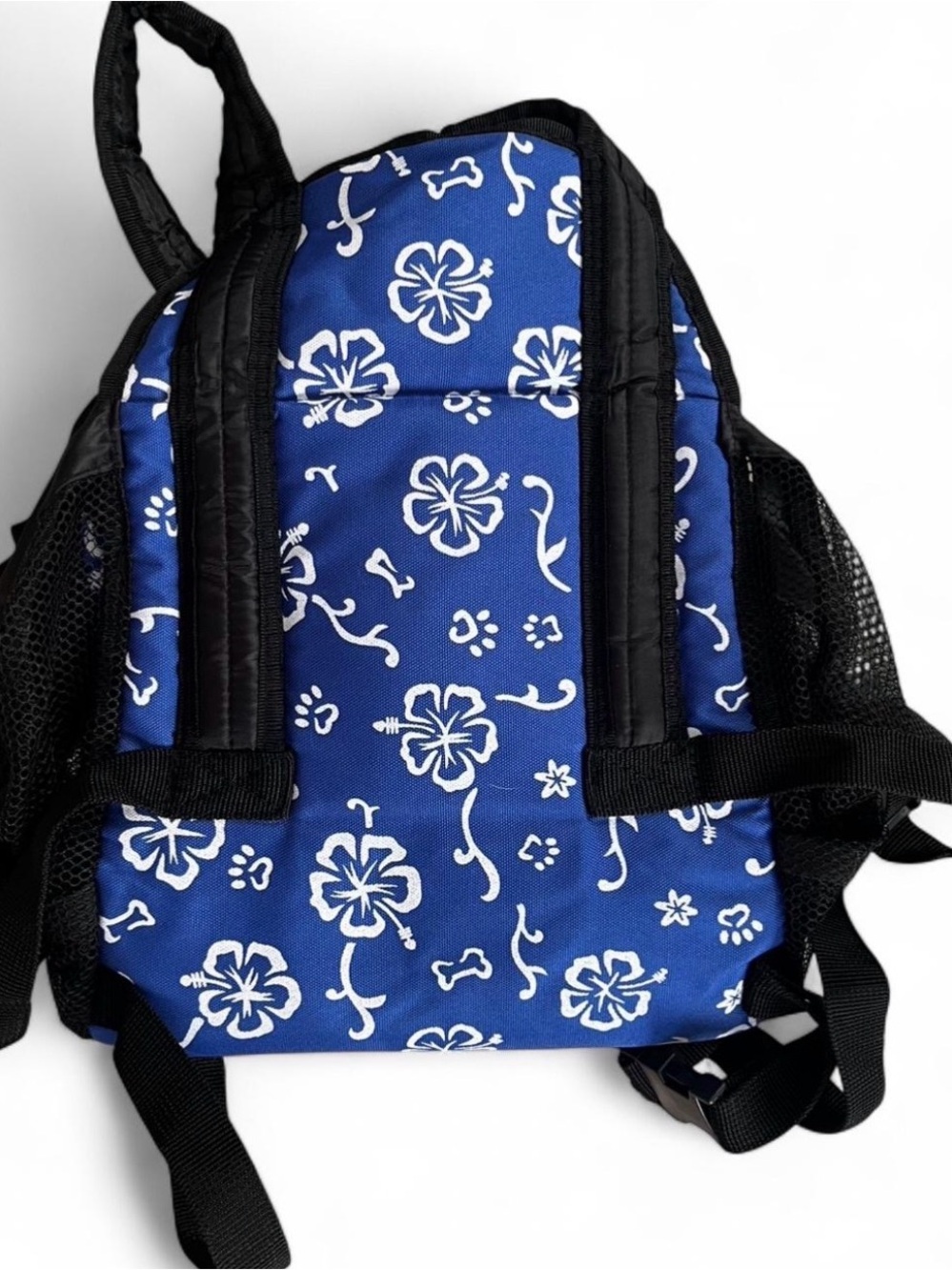 Outward Hound Blue and White Floral Pet Backpack Carrier